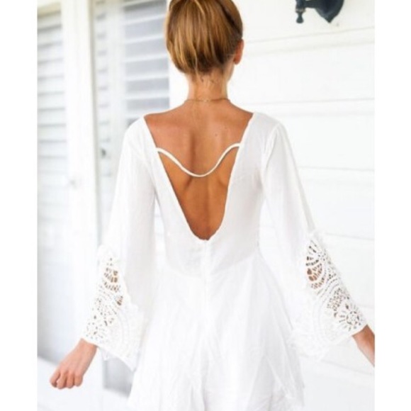 Boho crochet white romper - Picture 2 of 5